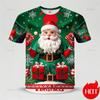 Summer Fashion 3D Printed Merry Christmas T-shirt Cute Shirt Santa Claus Pattern Men's T-shirt Street Wear T-shirt