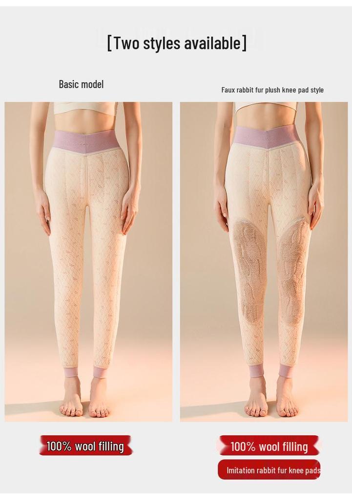 Women's Warm Plush Cotton Pants for School Uniforms, 2025 Winter Style, Wearable Inside or Outside.