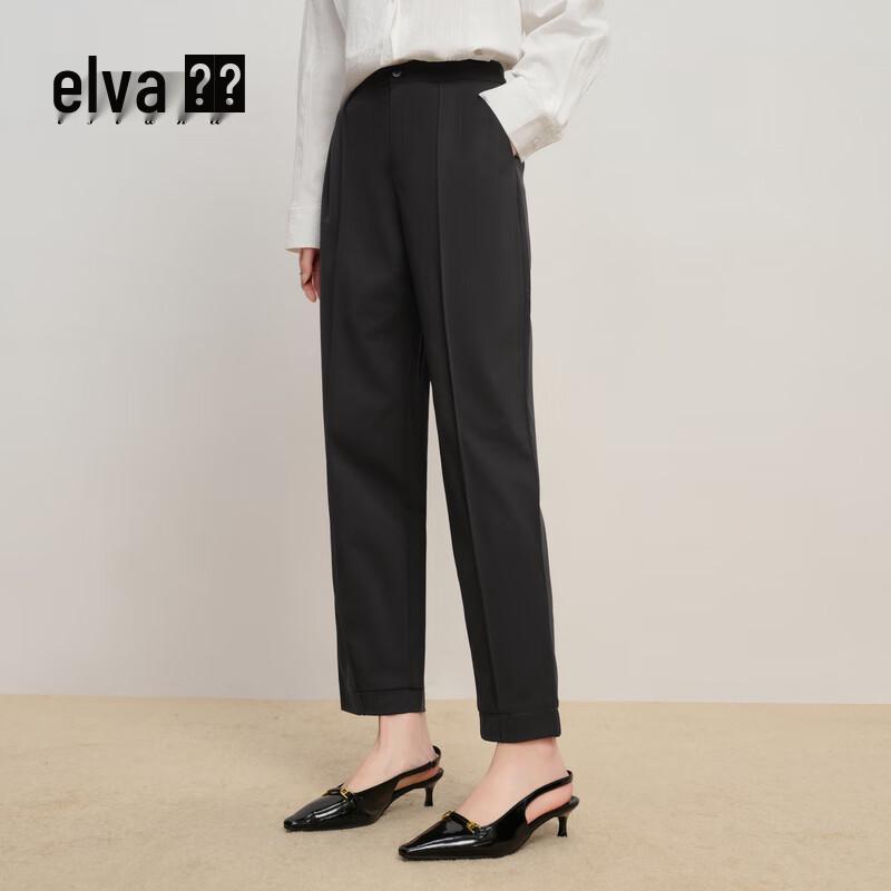 Elva's Island Women's High-Waist Straight Suit Pants