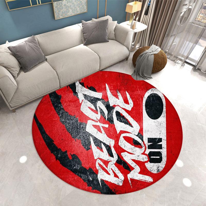 Gamer Living Room Area Rug Round Boys Bedroom Carpet Chair Mat Anit-Slip  Game Console Bathroom Floor Rug Doormat Entrance