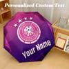 8 Rib Auto Folding Umbrella Germany national football team Print Custom Name Text Portable Rain Gear