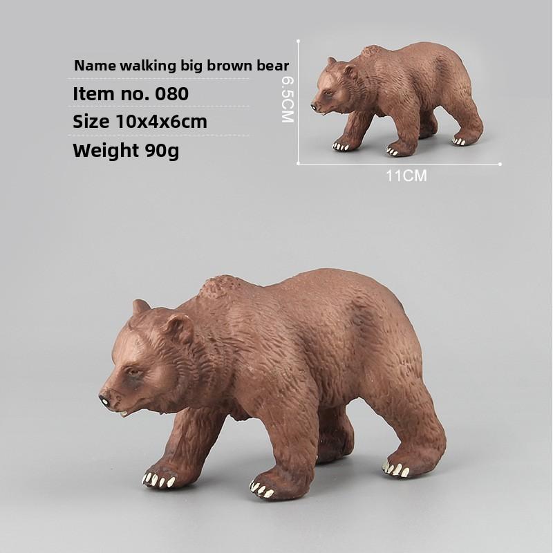Wild Brown Bear Pvc Figurine Collection With Realistic Design For Young Children
