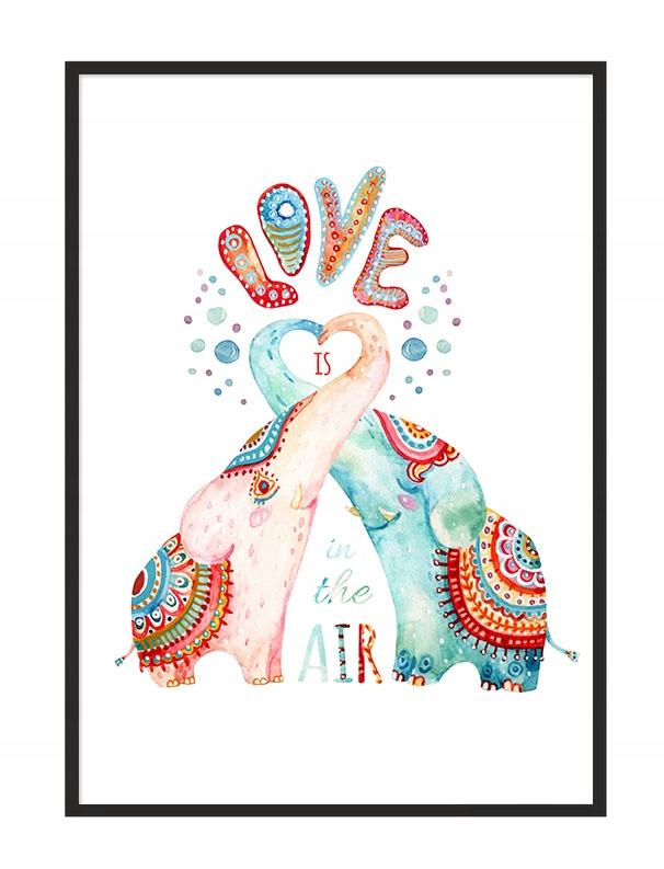 Picture poster In a frame A4 cm Elephants PD245