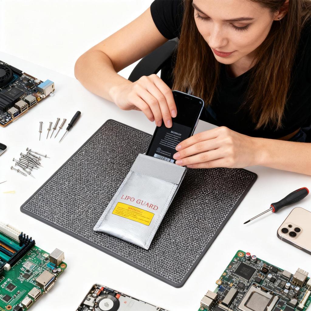 Fireproof LiPobattery Safety Bag Explosionproof Pouch For Lithium Polymer Battery Storage & Transportation, Charge Bag