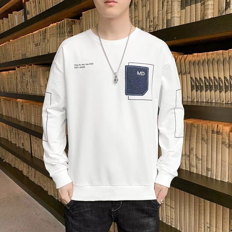 Herren Langarm Bequemes Bottoming Shirt Lässiges Sweatshirt T-Shirt Lässige Mode Mehrfarbig