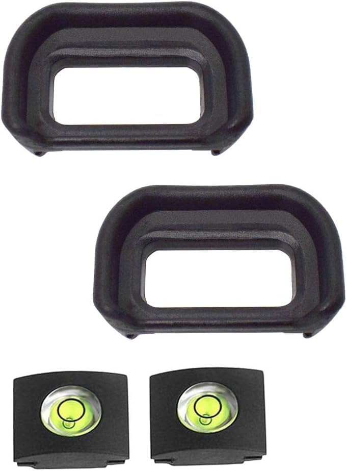 

Set of 2 compatible eyepiece cups for Sony Replacement eyepiece eyepiece mount compatible with hot shoe covers and includes a spirit FDA-EP10 A6300,