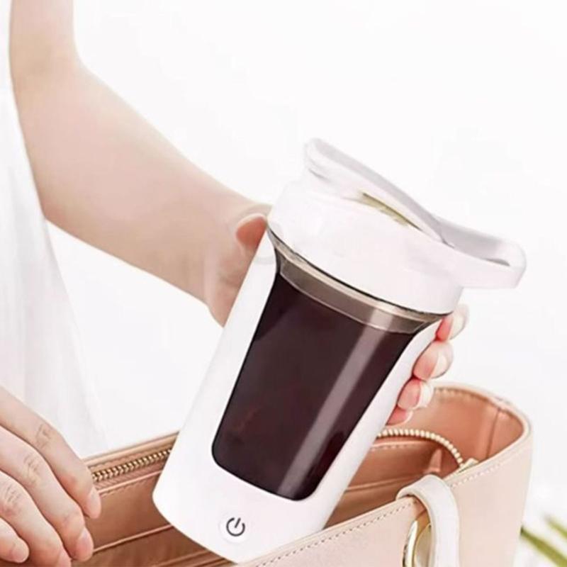 Taza Mezcladora Automática de 450ml Taza para Bebidas Antiderrames Batidora Casera Taza de Agua Giratoria Taza de Agitación Automática Taza para Café y Leche