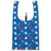 Skater Mojojojo Compact Reusable Eco Shopping Bag with Carabiner Blue EKB7-A
