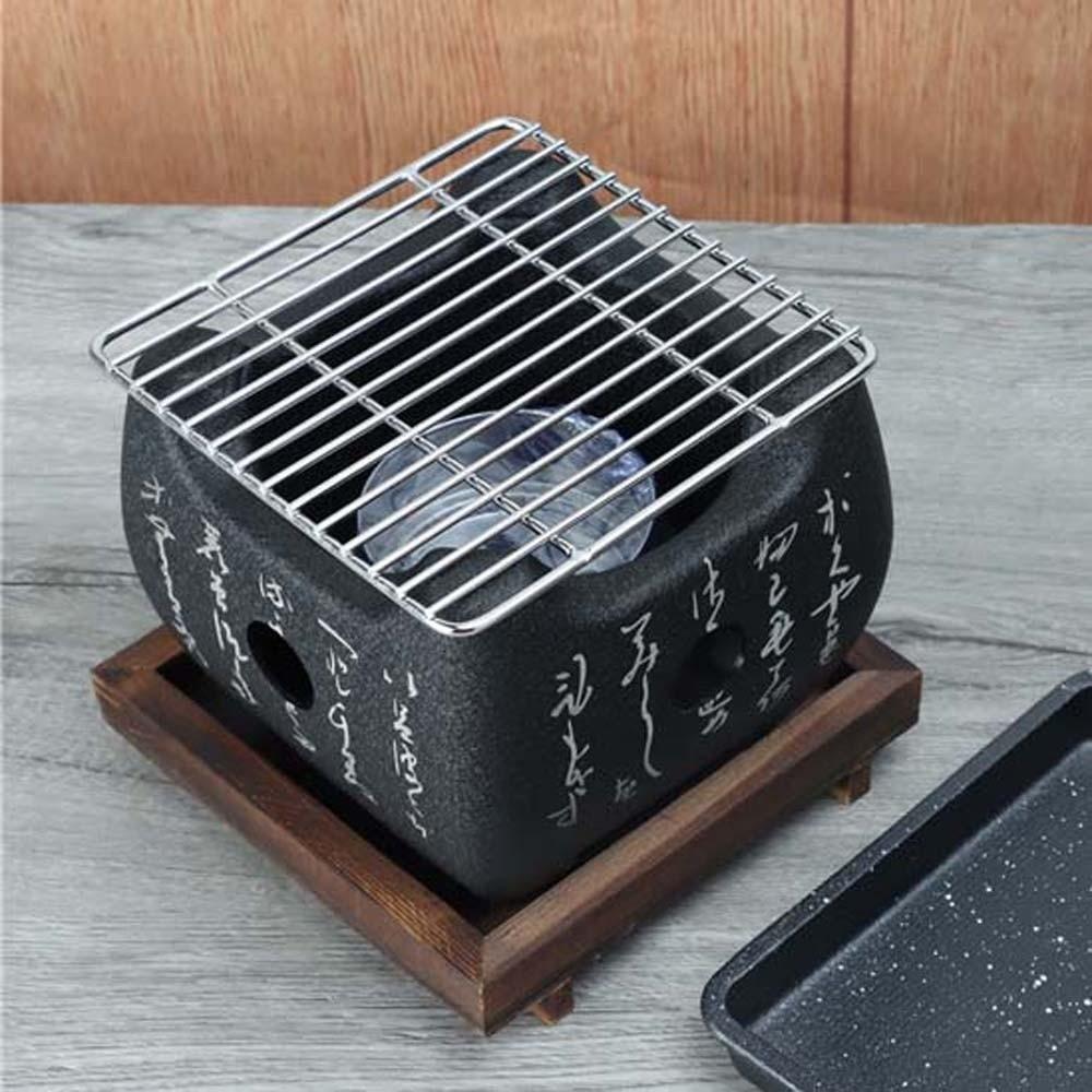 Aluminium Zink Zinklegierung Holzkohleofen Japanischer Stil Barbecue Grill Tragbarer Holzkohlegrill Outdoor