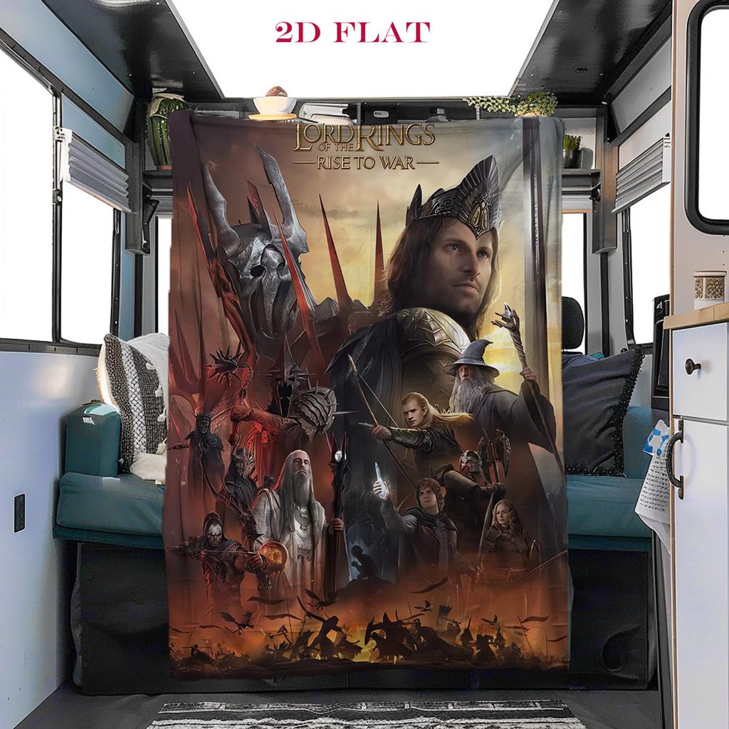 Fantasy Epic: Lord Rings blanket Soft and comfortable sofa blanket Machine washable bedroom Air conditioning blanket