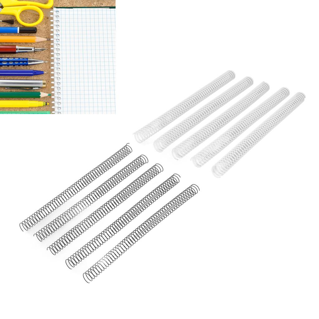 100Pcs Metall Spirale Bindung Spulen 19mm Durchmesser 48 Zähne 4:1 Pitch 170 Blatt Kapazität Bindespirale