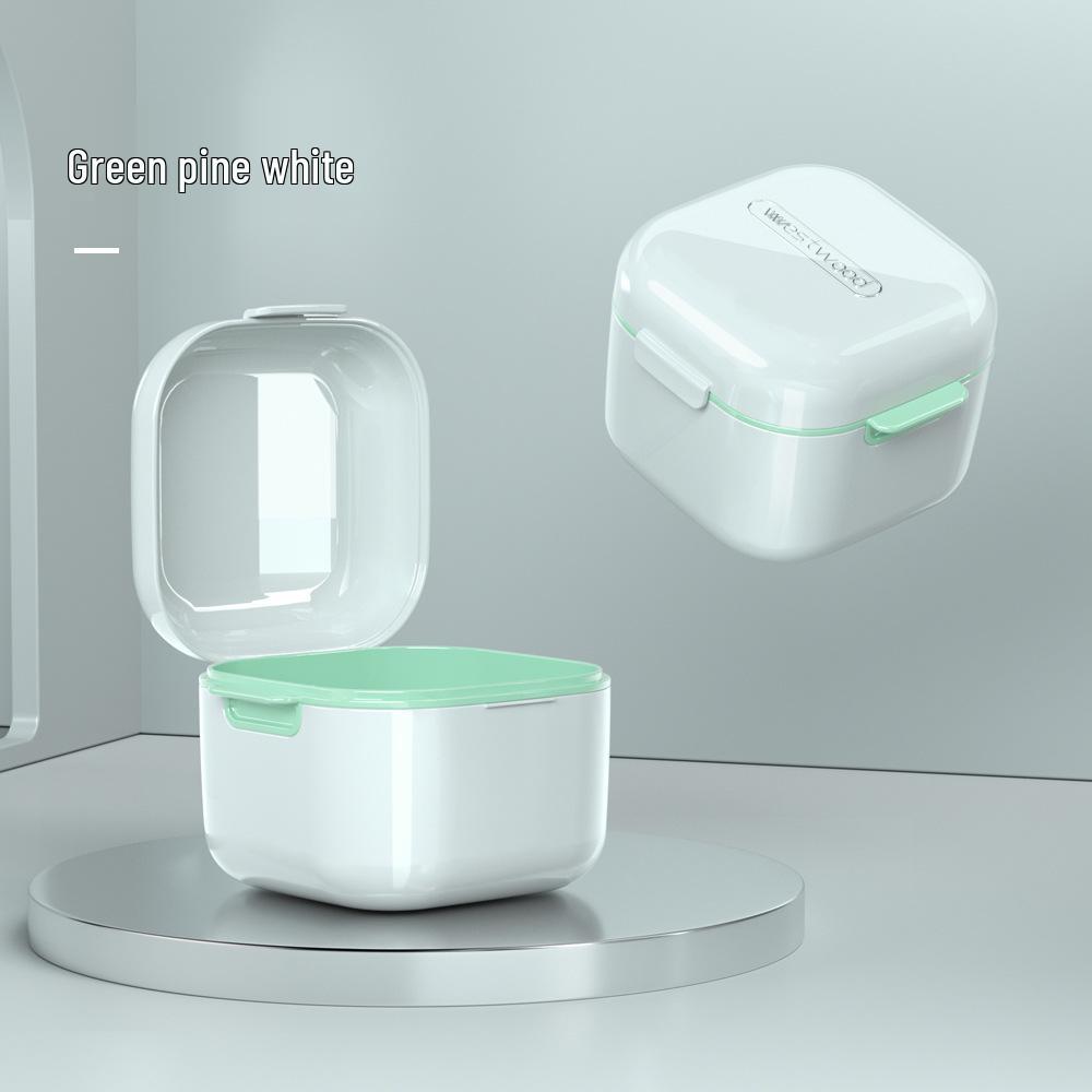 Portable Retainer & Denture Cleaning Case for Invisible Braces and Teeth Alignment