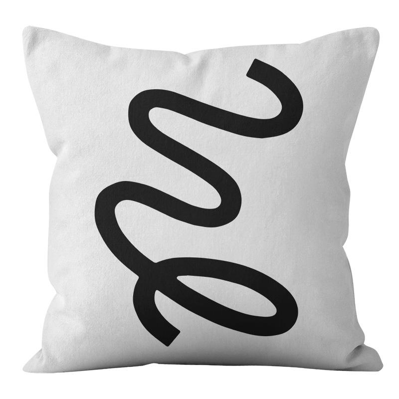Stil Minimalist Nordic Alb-Negru Abstract Geometric Față de Pernă Acasă Living Canapă Pernă Față de Pernă