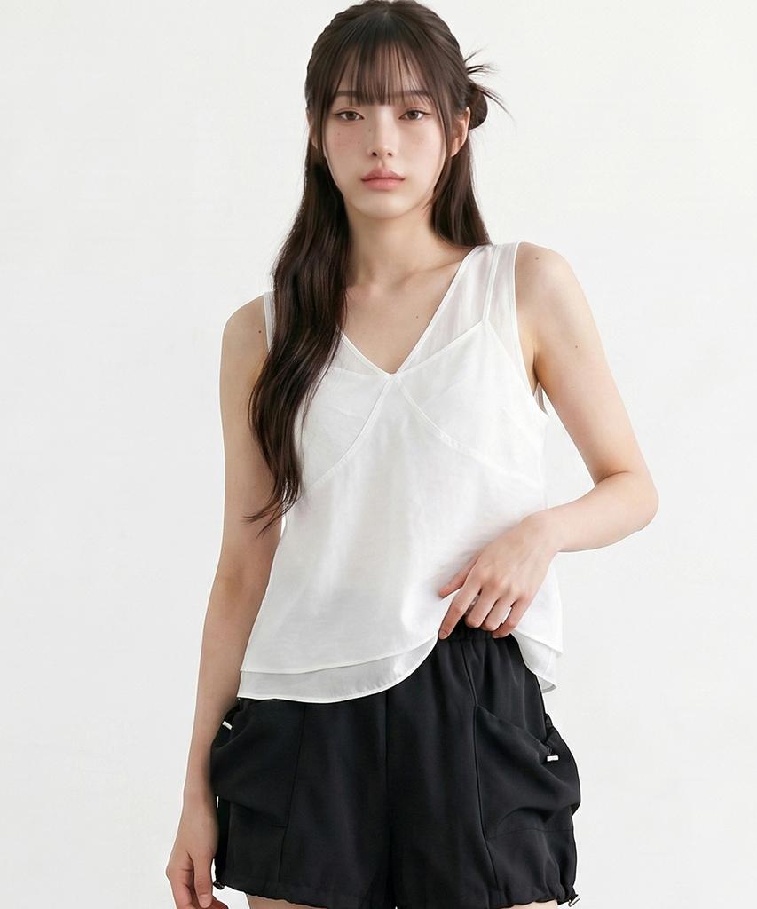 TOPGIRL Silky Bustier Layered Blouse_T611Tp153