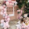 Macaron Balloon Chain Package, Pink Grey Balloon Birthday Party Wedding Decoration Balloon