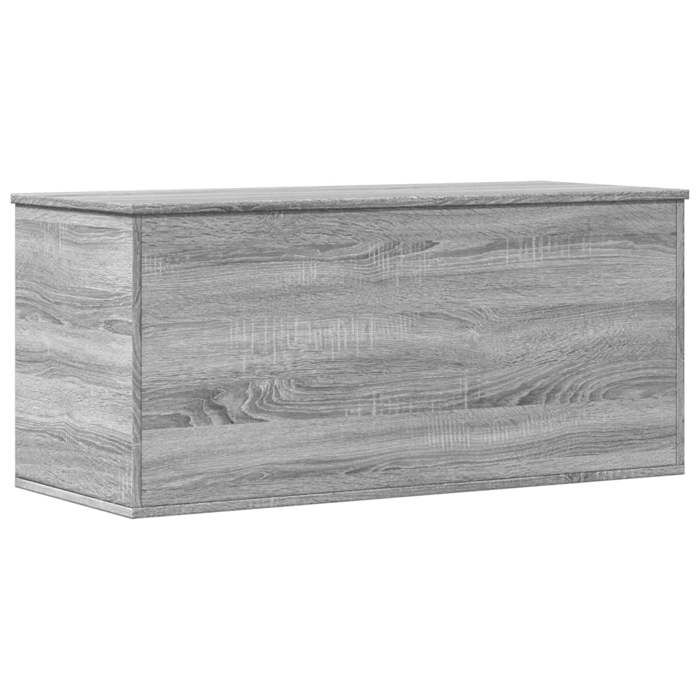 VidaXL Boîte de rangement sonoma gris 100x42x46 cm bois d'ingénierie, boîte à couvertures, coffre de rangement, boîte de 840665