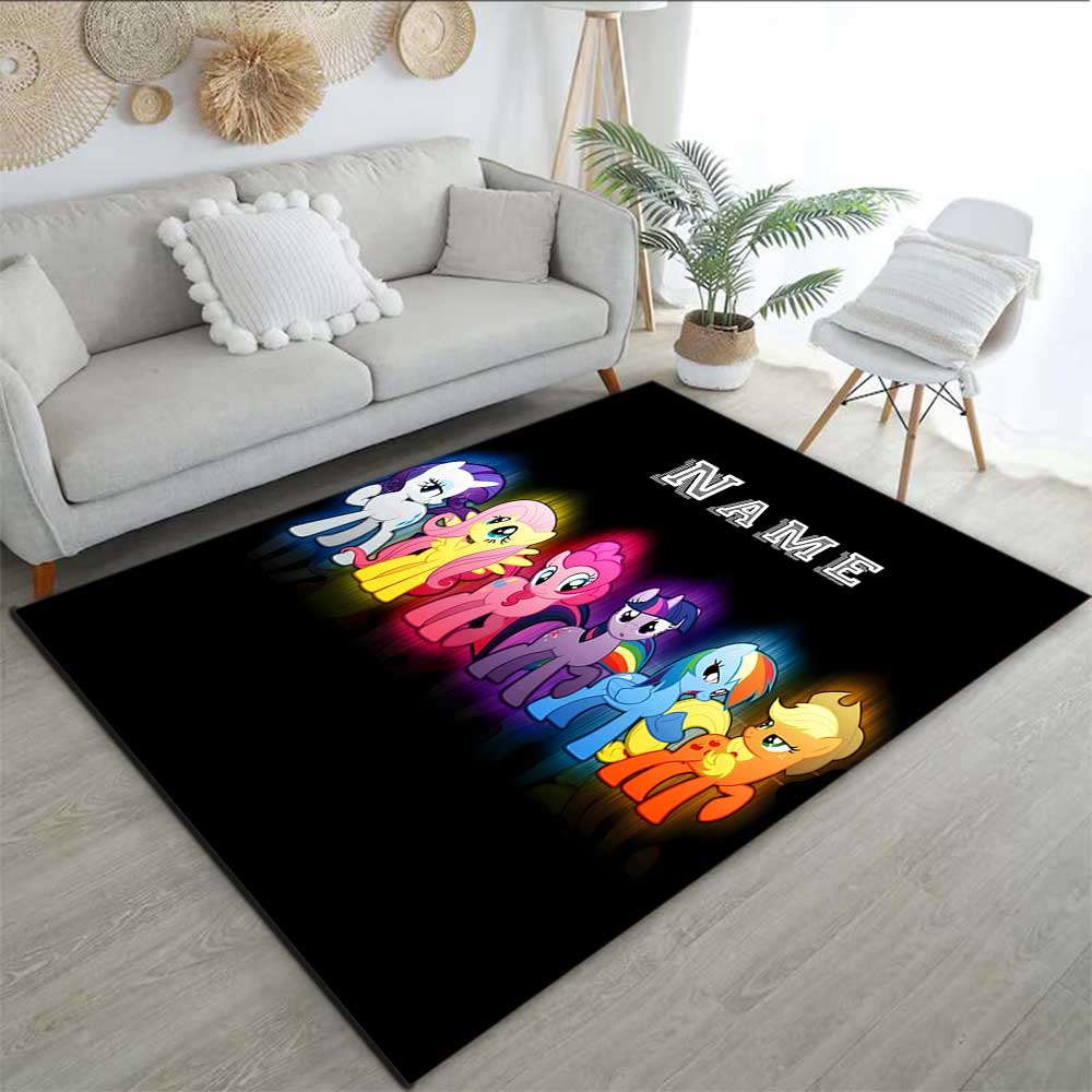Little Pony (20) Customize your name rug, office chair cushion, home bedroom living room gift.