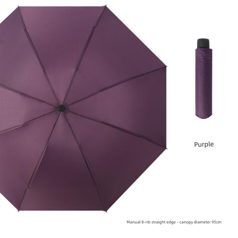 Ten-Bone 70% Off Fully Automatic Folding Umbrella for Men and Women, Business Black-Coated Sunshade Umbrella, Dual-Use for Sun and Rain, Promotional