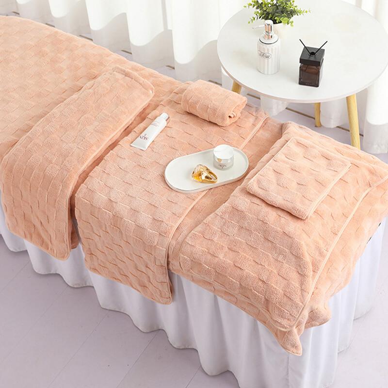 Salon Beauty Thickened Bed Sheet Spreading Bath Towel Head Wrapping Towels Massage Kit Bed Table Cover Sheets with Hole