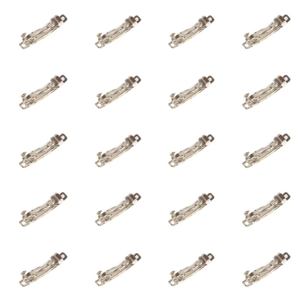 20 stk Sølv DIY Fjærklemmer Metall Metall Fjær Hårklemme Mote DIY Hårnåler Barn