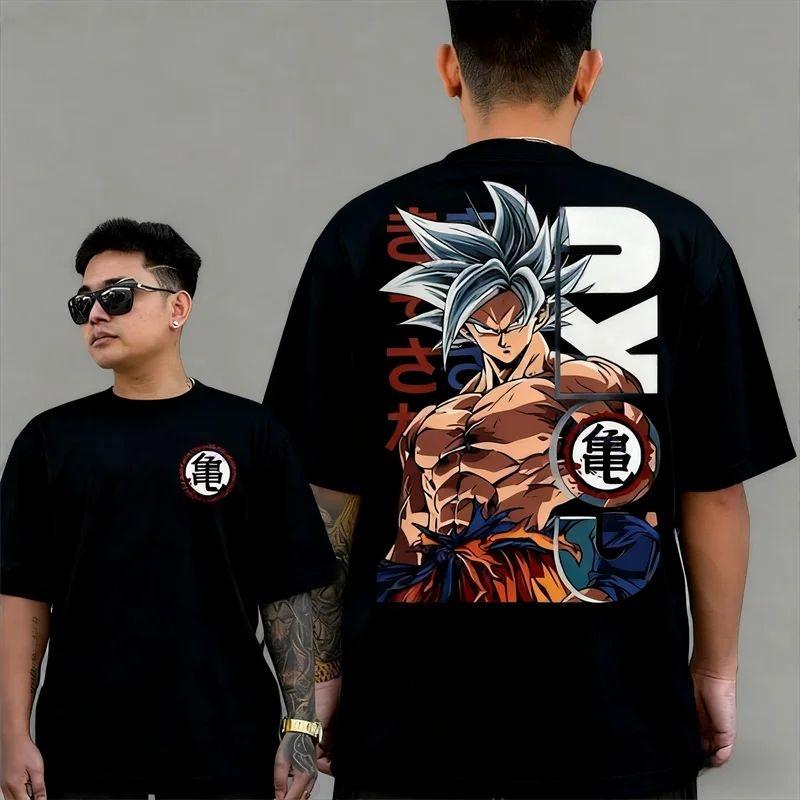 

2026 new Unisex oversized version of the Monkey King Dragon Ball cartoon print Tshirt with a relaxed fit for a casual look 4XL