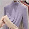 Warm Fleece Turtleneck Bottoming Shirt Women's Inner Turtleneck Winter Fleece Thickened Silk Cashmere Heating Women's Warm Top