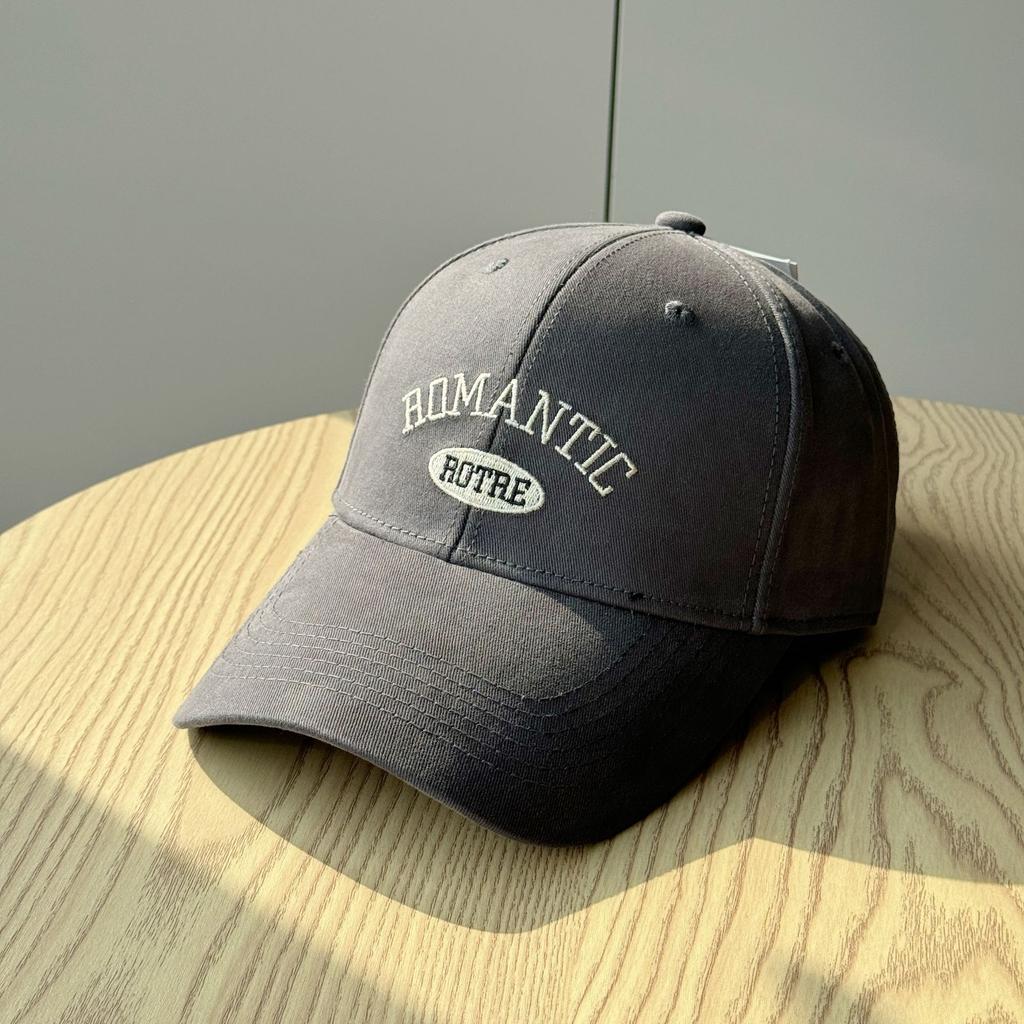 New Hard-brim Baseball Cap for Men and Women, Casual Versatile Hat with Embroidered Letters, Korean Style, Sun-shading, Face-slimming Duckbill Cap