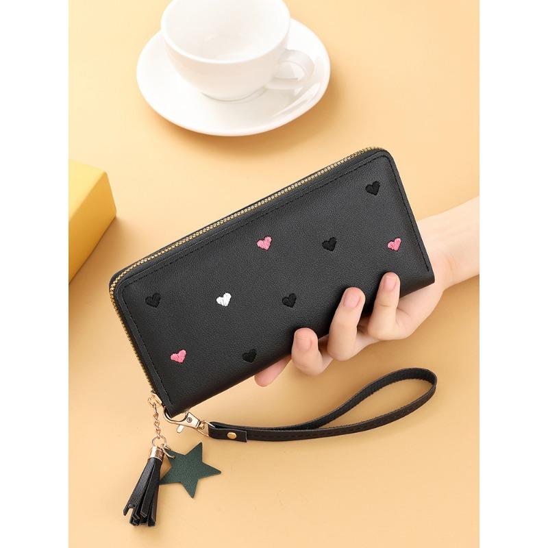 Women Wallets Tassel Zipper Long Wallet Clutch Purse Coin Card Holder