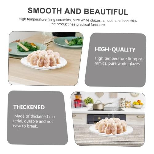 Operitacx Multi-Ceramic Steamer, Home Food Steamer with Steaming Plate, Food-Grade Heat-Resistant Cookware for Fish and Dumplings