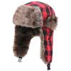 Plaid Trapper Hats   Bomber Fur Hats for  Skiing Snowboarding Skating