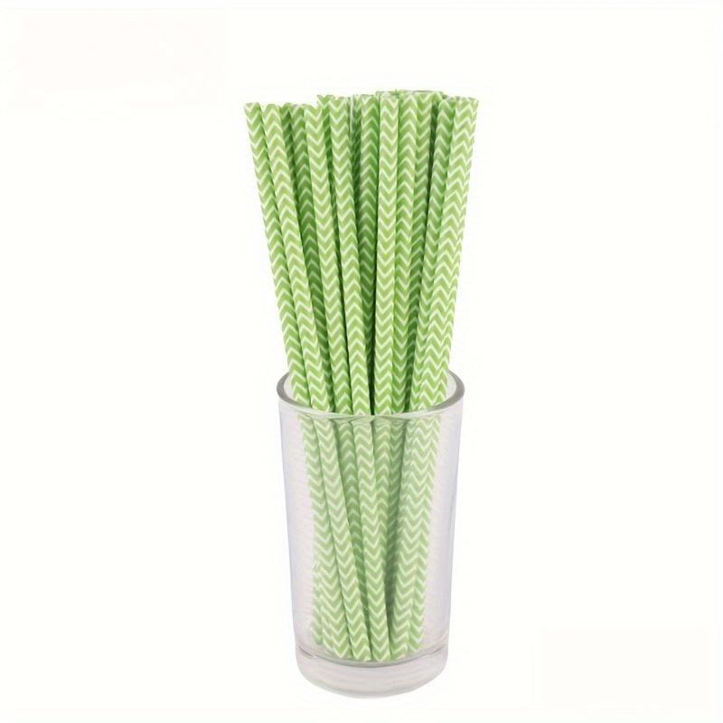 100pcs, Striped Paper Straw, Suitable for Holiday Parties, Family Parties, Table Coffee, Decoration Straws