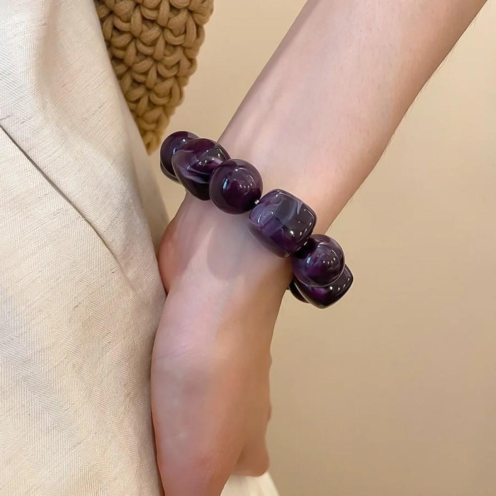 Acrylic Geometric Bracelet Irregular Women Wristband Simple Beaded Bracelet  Hand Accessories