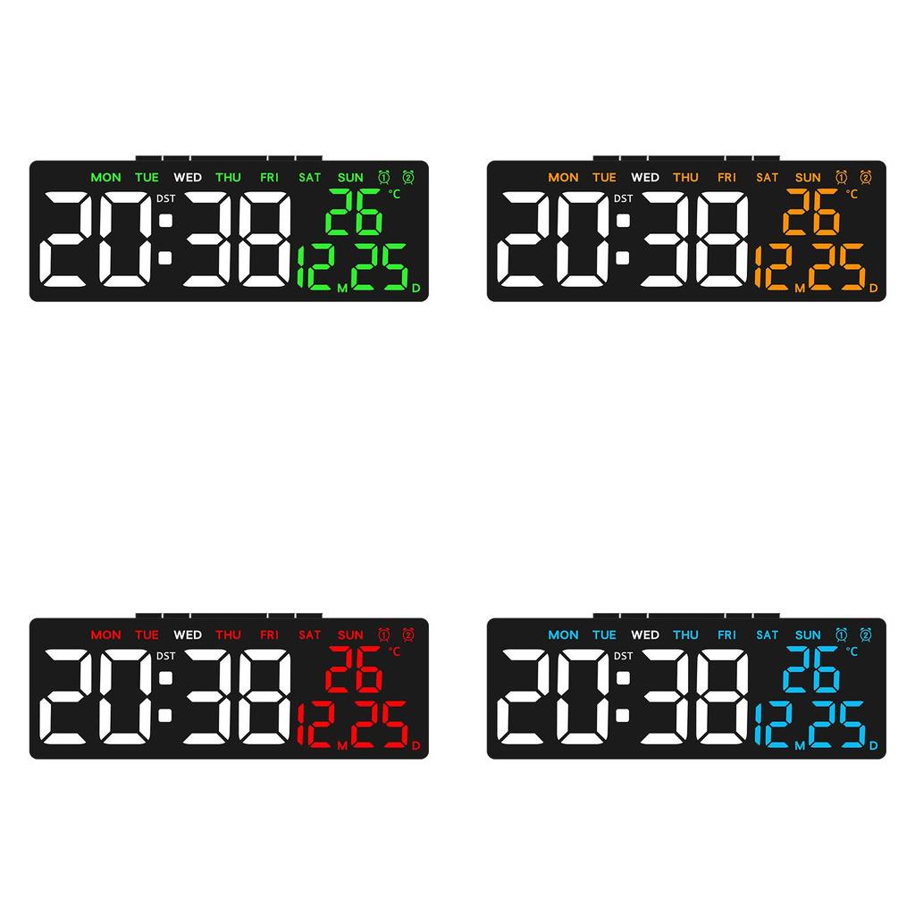 Minimalist Led Desktop Alarm Clock With Temperature Function Usb Output For Living Room Decor
