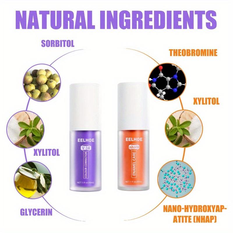 Teeth Whitening Toothpaste Gingival Repair Purple Reduce Gum Sensitivity Correction Brightening Repairing Oral Whitening And Cleaning Dental Stains