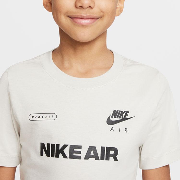 Nike Letter Print Round Neck Casual Comfortable Short Sleeve T-Shirt Kids Tops White DO1813-072