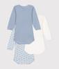 set of 18 81cm [Petit Bateau] Long-sleeved bodysuit, 3, A0BRJ, multi-color 1, months,