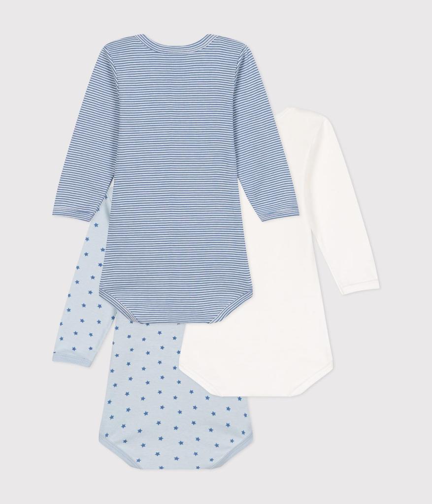 set of 18 81cm [Petit Bateau] Long-sleeved bodysuit, 3, A0BRJ, multi-color 1, months,