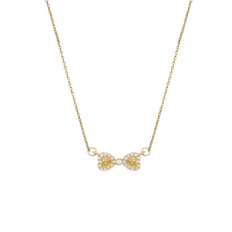 Women's Collarbone Light Luxury Bow Pendant Necklace