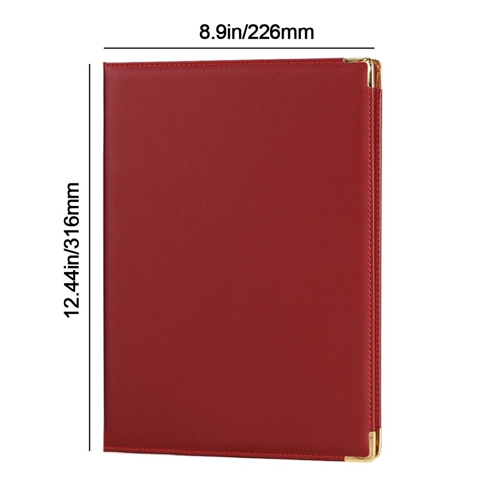 A4 Leerer Ordner PU-Leder Zeugenhalter Gute Qualität Hülle Abdeckung