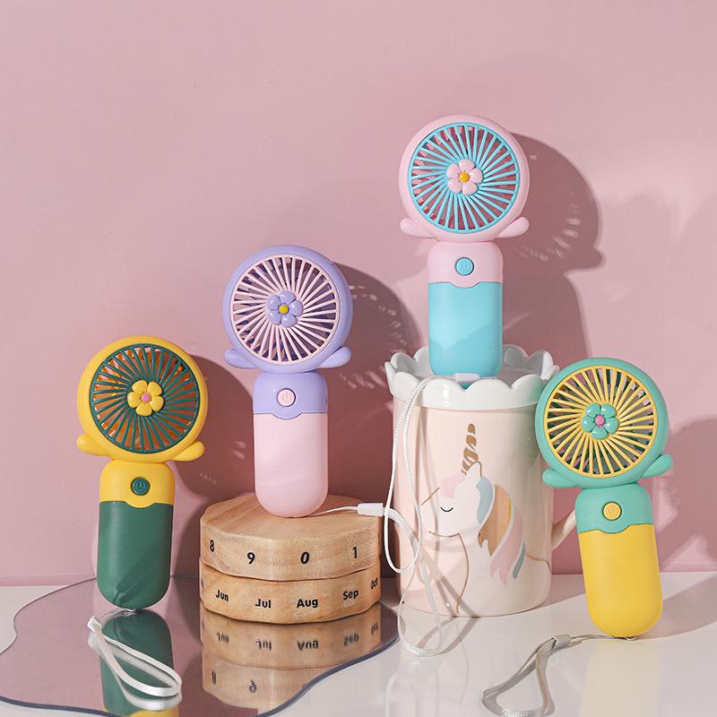 USB Rechargeable Cartoon Snail Handheld Fan: A Fun Summer Gift for Kids and Students