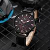 Men'S Quartz Watch Leather Strap Round Dial Watch Top Luxury Brand Men'S Watch Casual Business Men'S Clock Gift Reloj Hombre