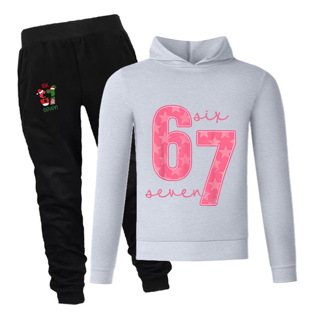 Set aus langärmeligem, locker sitzendem Kinderpullover mit Buchstabenprint