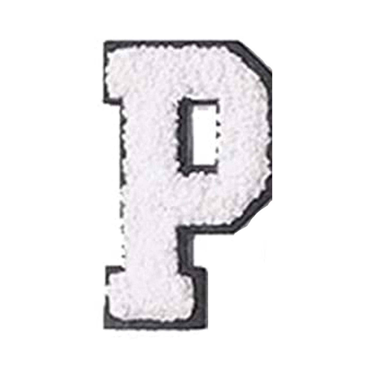 

Английские буквы алфавита полотенце вышитые нашивки для детской одежды сумки джинсы пришить аксессуары DIY имя патч аппликация P белый