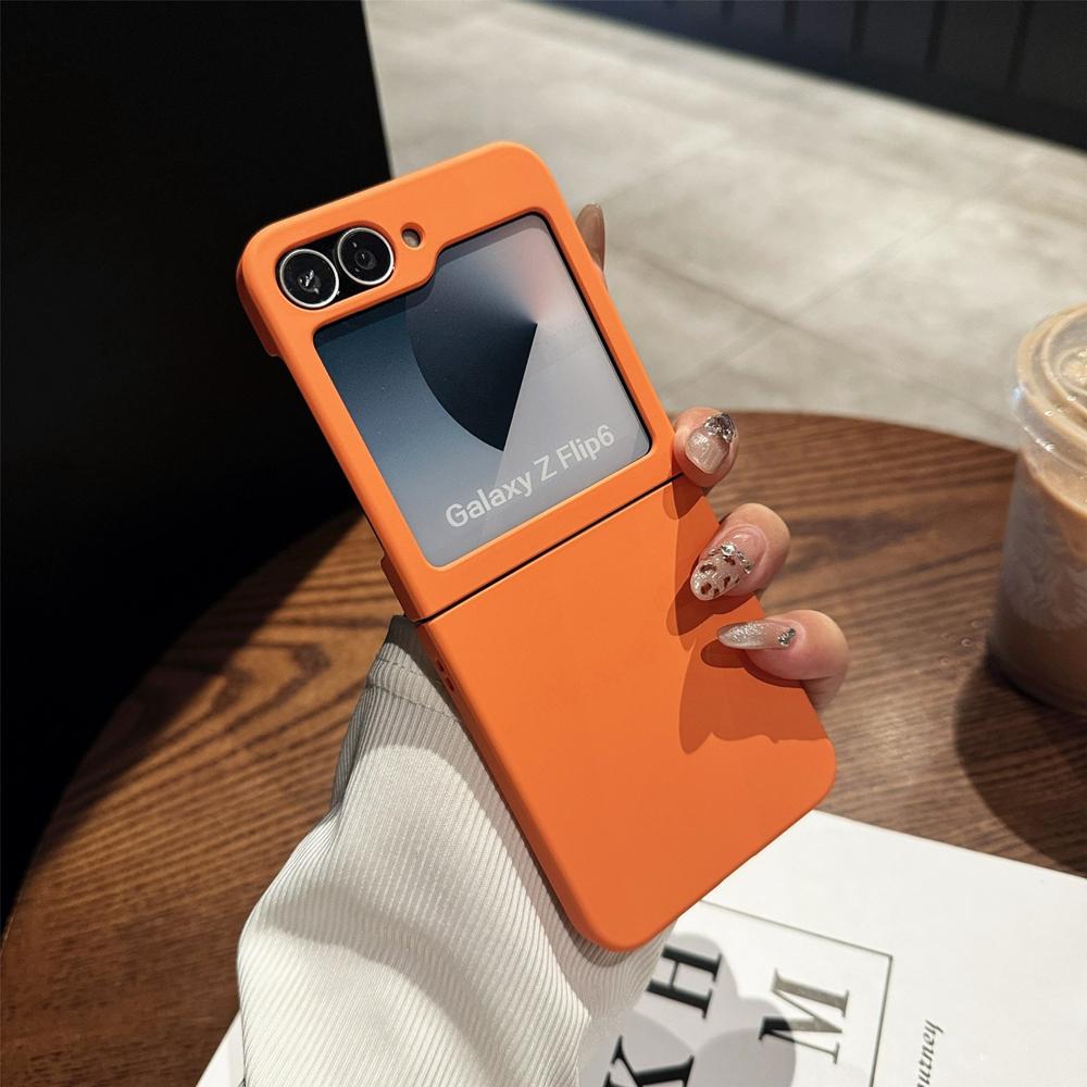 Ultra Slim Candy Color Matte Case for Samsung Galaxy Z Flip 7 6 ZFlip 3 4 flip7 Pure Color Shockproof Hard PC Cover