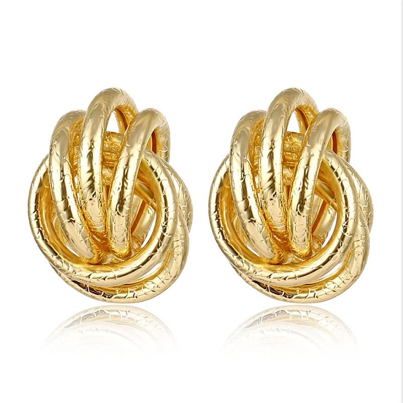 Hot Selling Vintage Earrings Women Big Gold Color Geometric Statement Metal Drop Earrings Jewelry Accessories