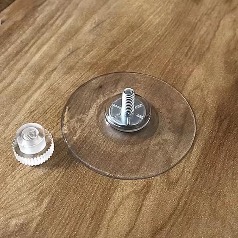 20pcs Suction Cups Hook with Screw 32/41/53mm Clear PVC Sucker Pads Hook Strong Adhesive Windows Glass Suction Cup Holder Hook