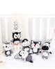 Jouethochet en Peluche Douce pour Nouveau-né Avec Clochette Suspendue Pour Lit de Bébé Siège Auto et Poussette Noir Blanc Carillon Cadeau Éducatif