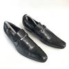 Dedes Leder Bit Mokassin Vamp Slipper Loafer 25.5EEE Schwarz Business Kleiderschuhe(GEBRAUCHT)