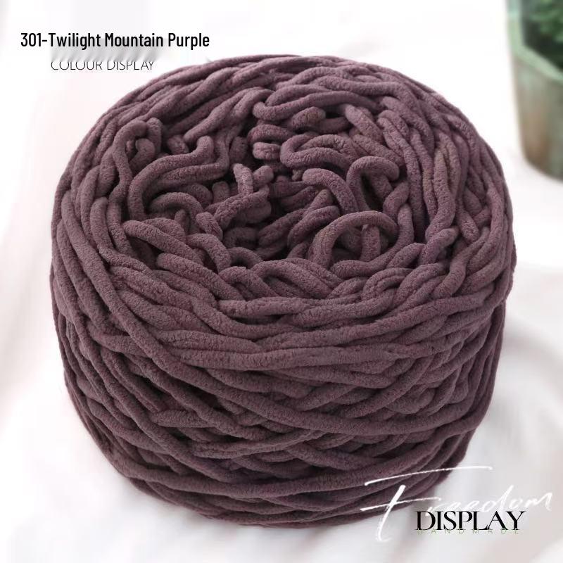 New 3.8 Liang Colored Ice Yarn: Thick Single-Strand for Crochet - Ideal for Shoes, Slippers, Scarves, and Seat Cushions.