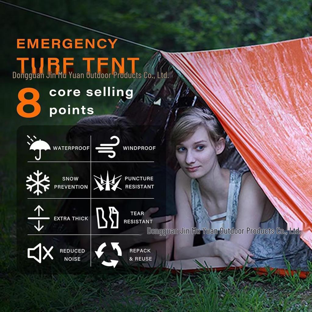Portable Outdoor Emergency Tent & Thermal Sleeping Bag for Disaster Relief, Camping, and Cold Protection